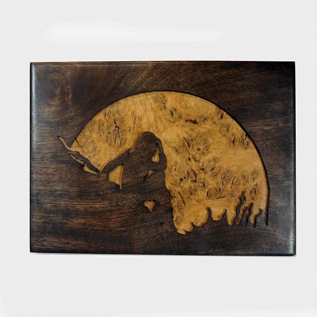 Moonset wood relief